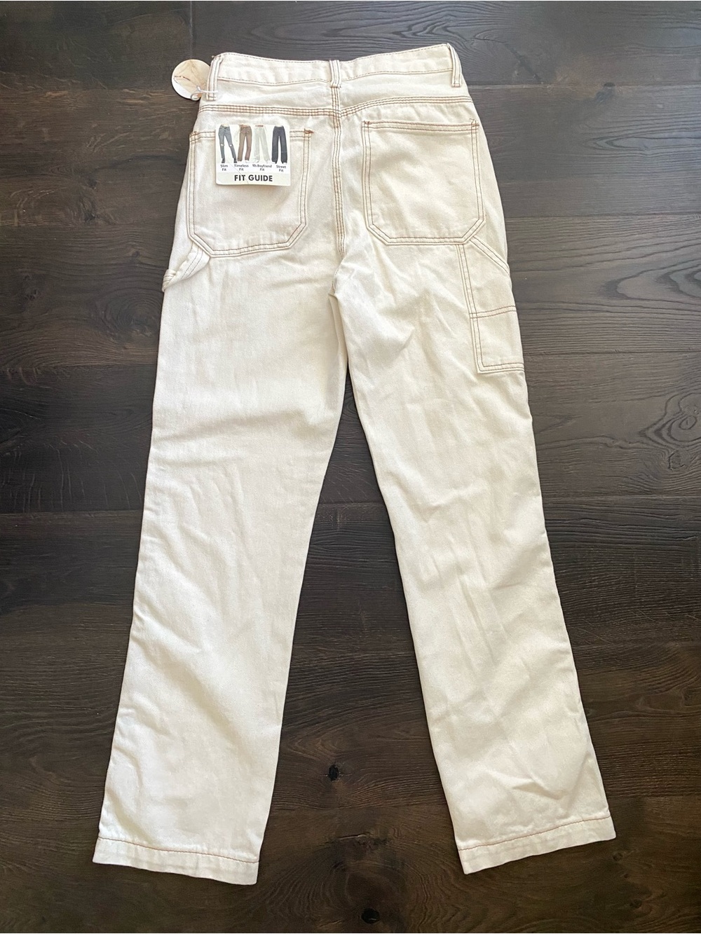 S.O.N.G. Cream Carpenter Jeans 90s Boyfriend Fit Women’s 3/26 NWT - Picture 5 of 8